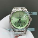 BLS Swiss Replica Breitling South Sea Mint Green Diamond Chronometer Automatic 36mm Watch 